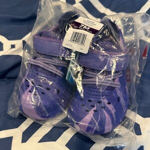 Toddler Purple Slip-On Athletic Water Shoes with Velcro Strap